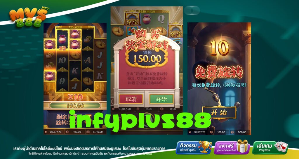 INFYPLUS88 เว็บเกมสล็อตค่ายดัง รวมเกมสล็อตทุกค่าย ไม่มีทำเทิร์น โปรโมชั่นแจกหนัก